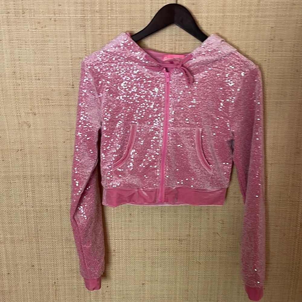 SUGAR THRILLZ pink sequin hoodie